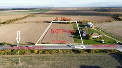 Teren intravilan - 8.000 mp in Botiz | Acces din Drum European - Botiz