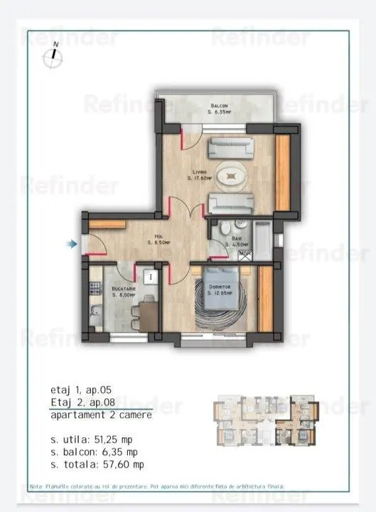 vanzare apartament 2 camere,  metrou Nicolae Grigorescu, bloc 2025 in constructie, etaj 1/3, decomandat, 52 mp utili, balcon - foto 9