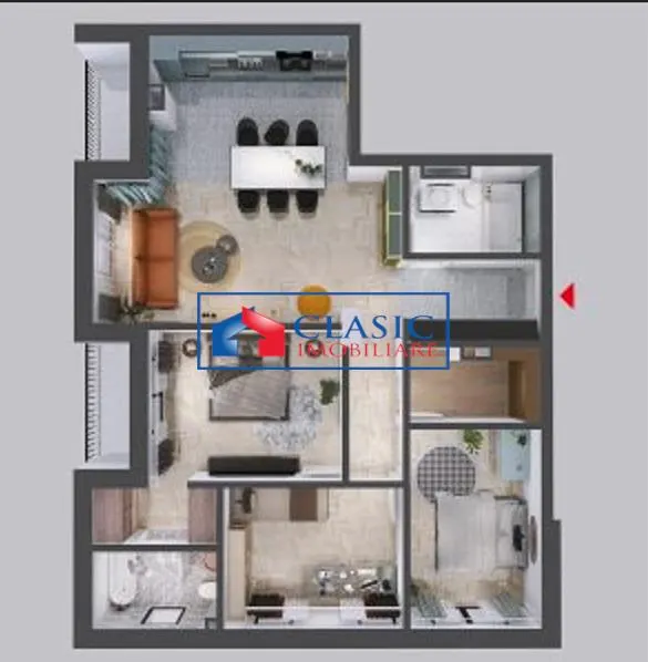 Vanzare apartament 4 camere bloc nou zona Unitatii Militare Floresti aproape de Vivo Mall - foto 6