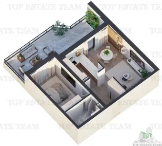 Apartament 2 camere cu terasa 27mp bloc nou Rahova-sector 5 - Bucuresti