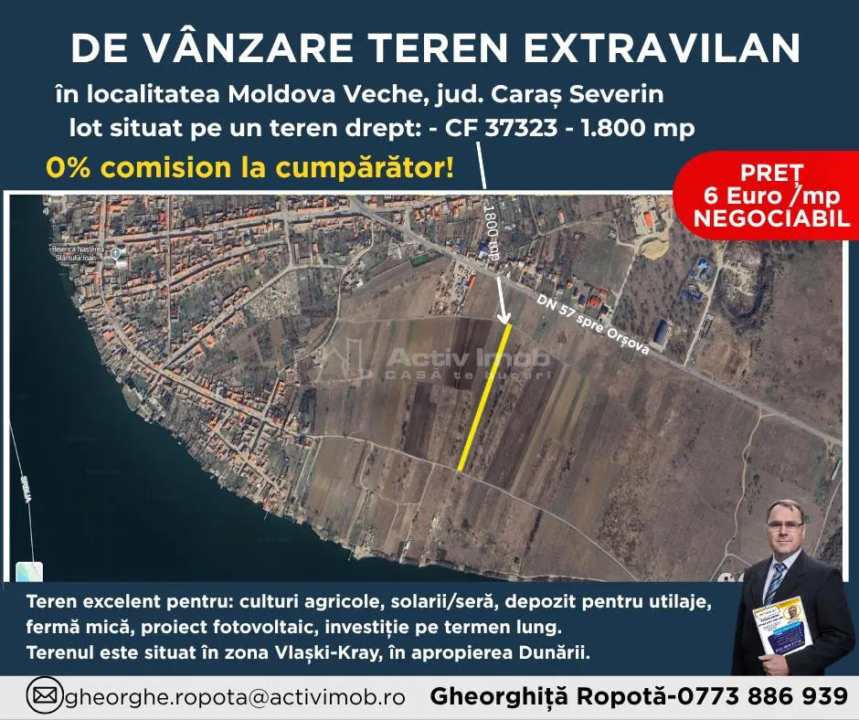 Terenuri Extravilan Moldova Noua â€“ Parcelabile - foto 2