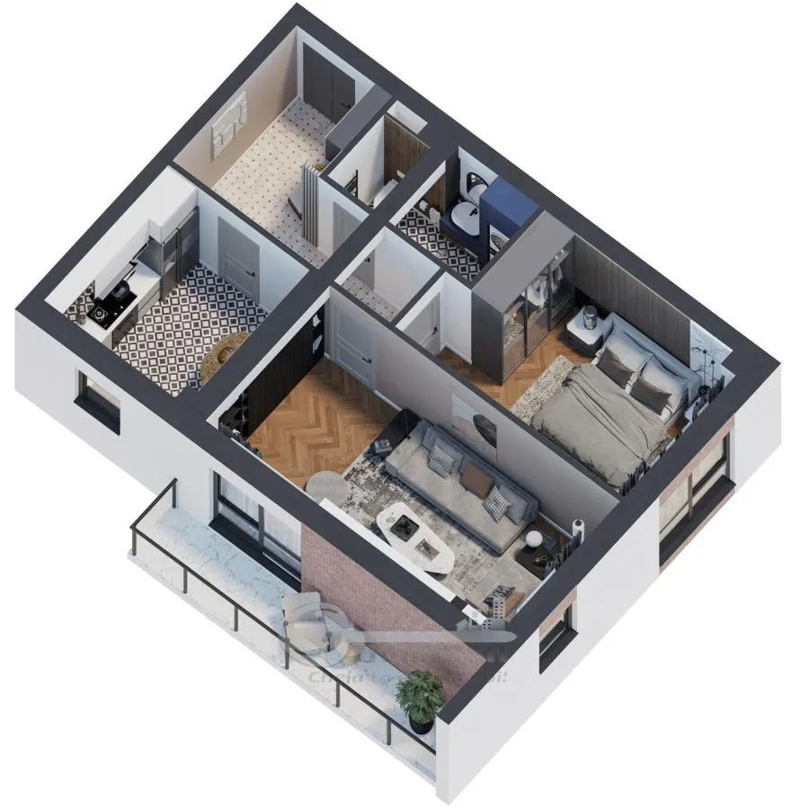 Apartament 2 camere â€“ 58,31 mp Galata | COMISION 0% - foto 1