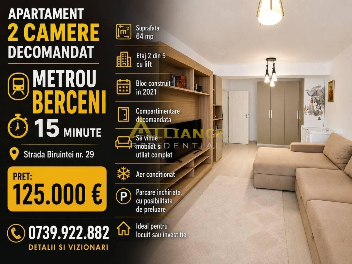 Exclusivitate Apartament 2 Camere Mobilat si Utilat Metrou Berceni - Popesti-Leordeni