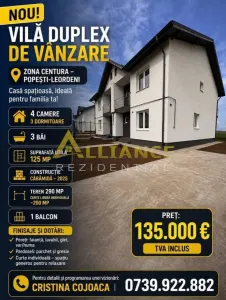 NOU Duplex Popesti Leordeni gata de mutare - Popesti-Leordeni