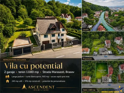 Vila cu potential, 2 garaje, teren 1.080 mp, strada Marasesti, Brasov - foto 6