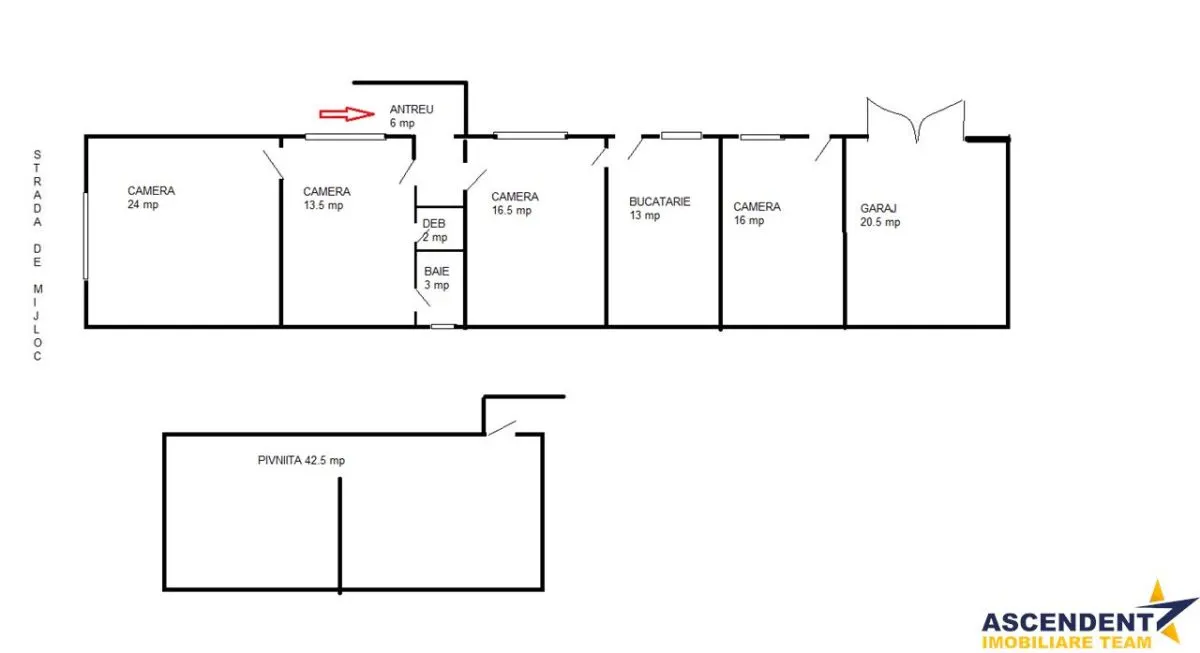 Casa cu 4 camere, garaj, pivnita boltina  si potential, Brasov - foto 4